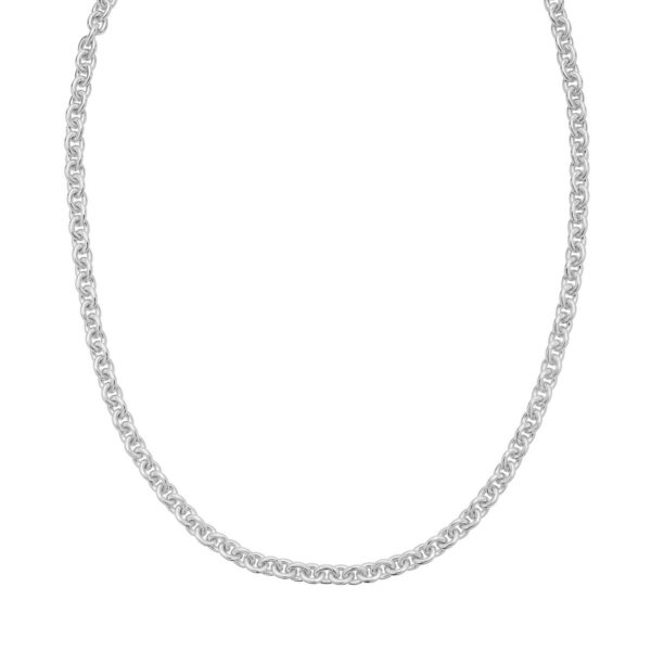 Sterling Silver Rhodium Plated Rolo Chain (5.70 mm) - alternate view 3