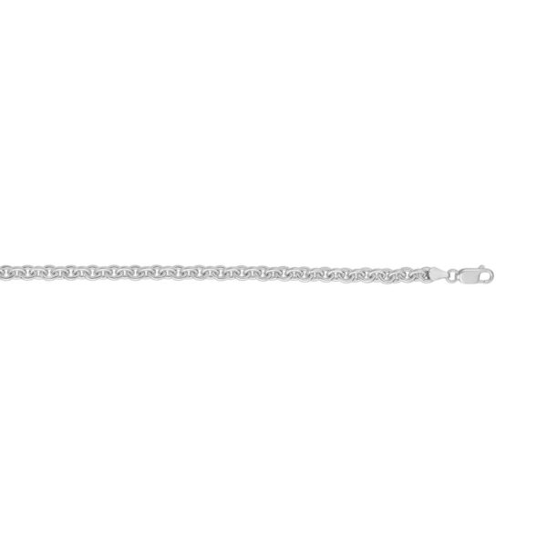 Sterling Silver Rhodium Plated Rolo Chain (5.70 mm) - alternate view 4