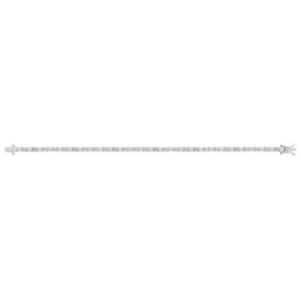 Sterling Silver Rhodium Plated CZ Tennis Necklace - alternate view 3
