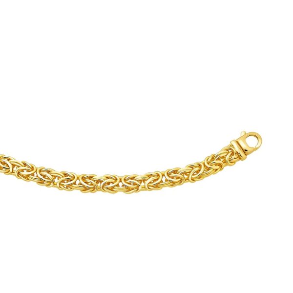 14k Yellow Gold Byzantine Design Stylish Necklace - alternate view 3
