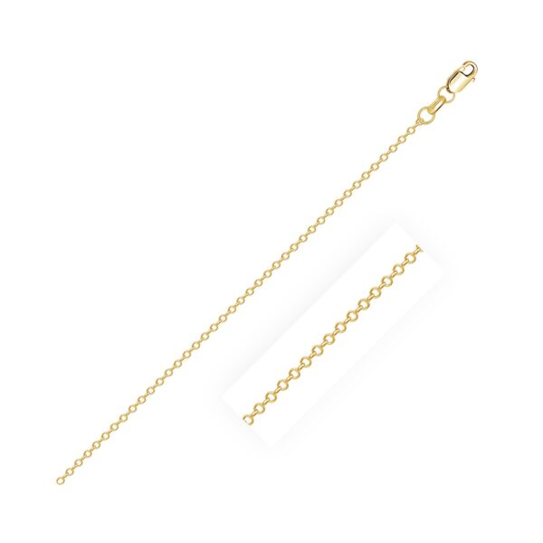 10k Yellow Gold Diamond Cut Cable Link Chain (0.87 mm) - alternate view 3