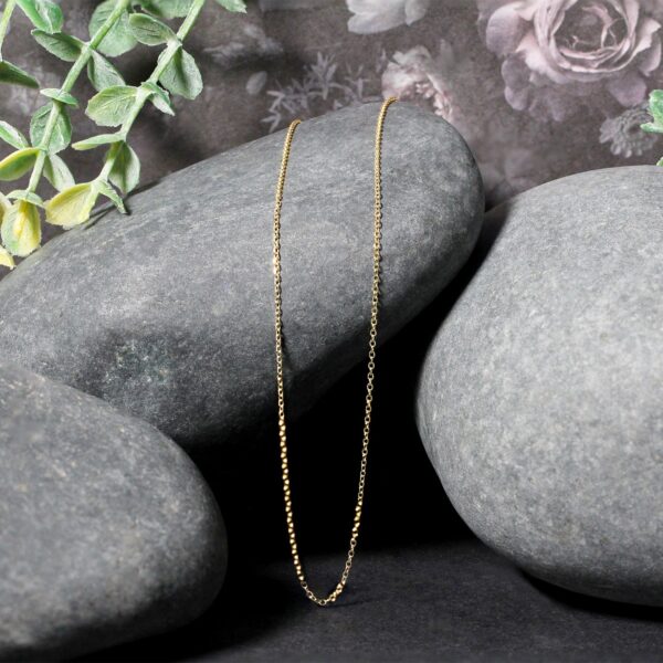 10k Yellow Gold Diamond Cut Cable Link Chain (0.87 mm) - alternate view 4