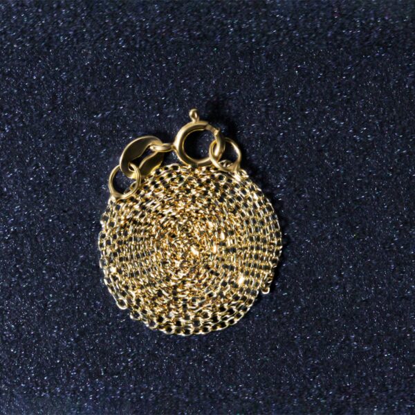 10k Yellow Gold Diamond Cut Cable Link Chain (0.87 mm) - alternate view 5