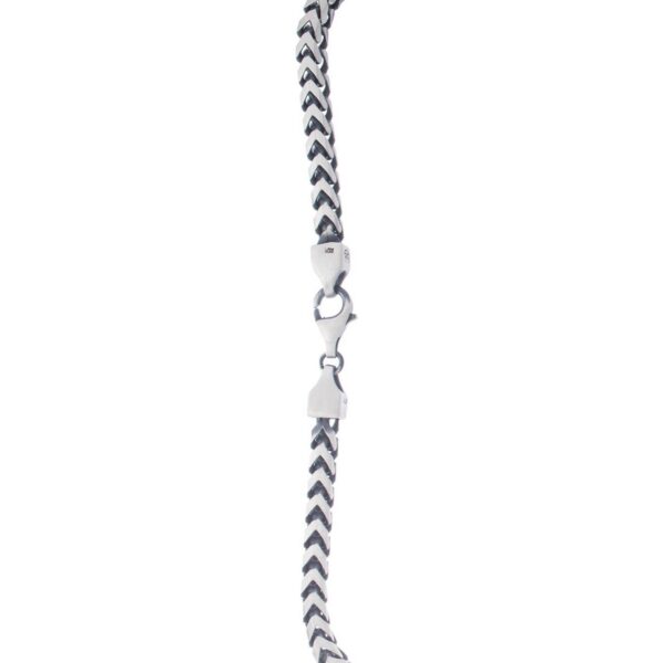 Sterling Silver Gunmetal Finish Franco Link Chain (4.60 mm) - alternate view 5