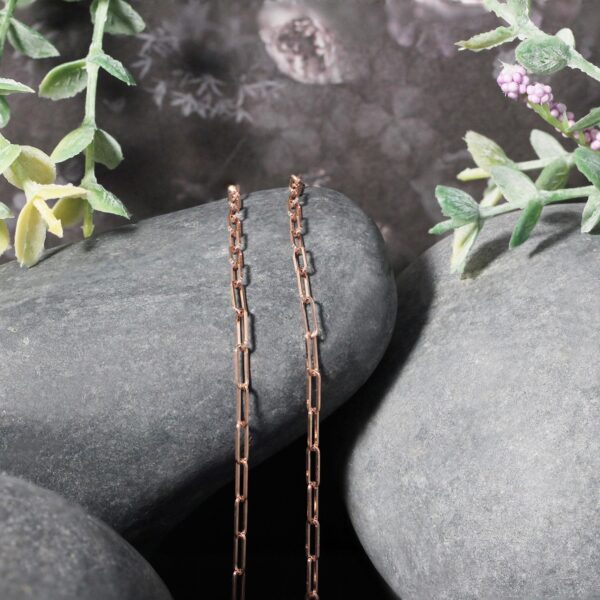 14K Rose Gold Delicate Paperclip Chain (2.10 mm) - alternate view 4