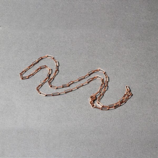 14K Rose Gold Delicate Paperclip Chain (2.10 mm) - alternate view 5