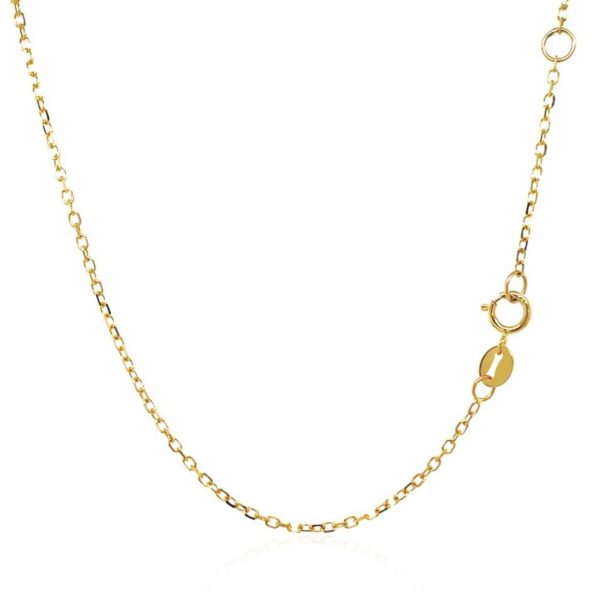 14k Yellow Gold 17 inch Necklace with Round Citrine - alternate view 3