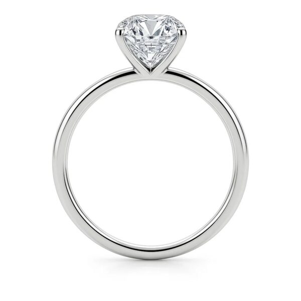 5 Carat Emerald Lab Grown IGI G/VS1 Diamond Solitaire Ring in 10K White Gold - alternate view 4