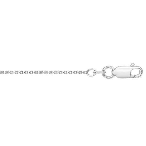 Sterling Silver Rhodium Plated Round Cable Chain (1.50 mm) - alternate view 4