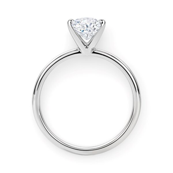 1.50Ct Princess Lab Grown IGI G/VS1 Diamond Ring in 14K White Gold - alternate view 4