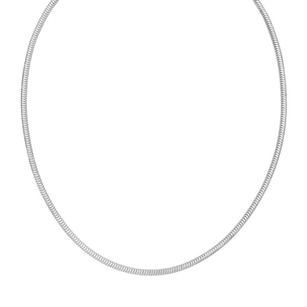 Sterling Silver Rhodium Plated Octagonal Snake Chain (3.00 mm) - alternate view 2