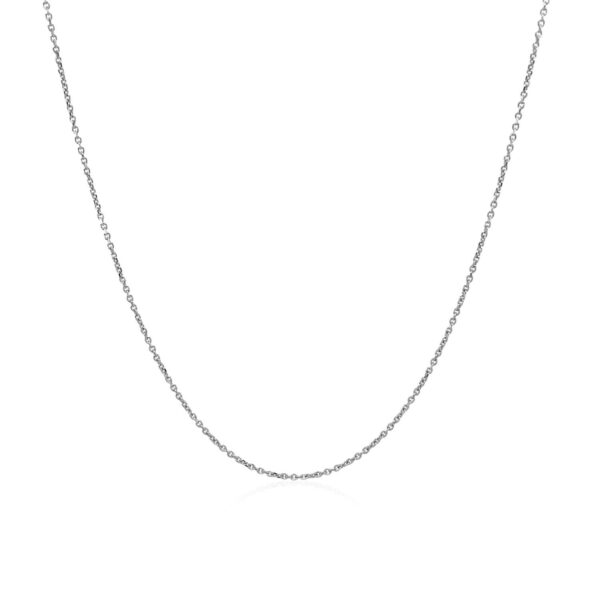 14k White Gold Cable Link Chain (0.50 mm) - alternate view 2