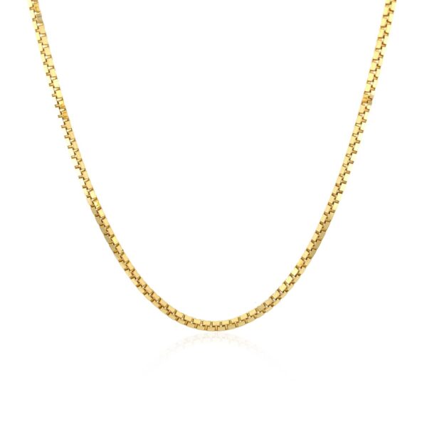 10k Yellow Gold Classic Box Chain (1.40 mm) - alternate view 2