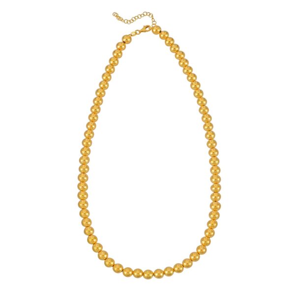 14k Yellow Gold Bead Chain (7mm) - alternate view 2
