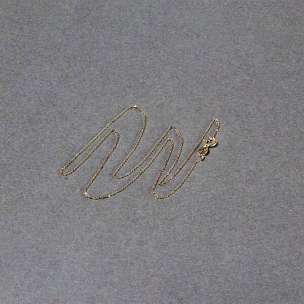 14k Yellow Gold Diamond Cut Cable Link Chain (0.68 mm) - alternate view 5