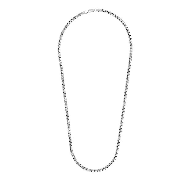 Sterling Silver Rhodium Plated Round Box Chain (5.20 mm) - alternate view 2