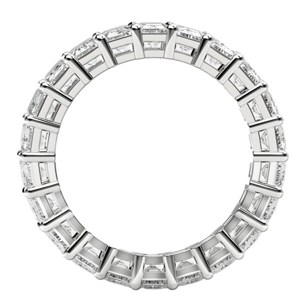 Emerald Cut Lab Grown Diamond Eternity Ring in 14k White Gold (6 cttw FG/VS2) - F-G - alternate view 3