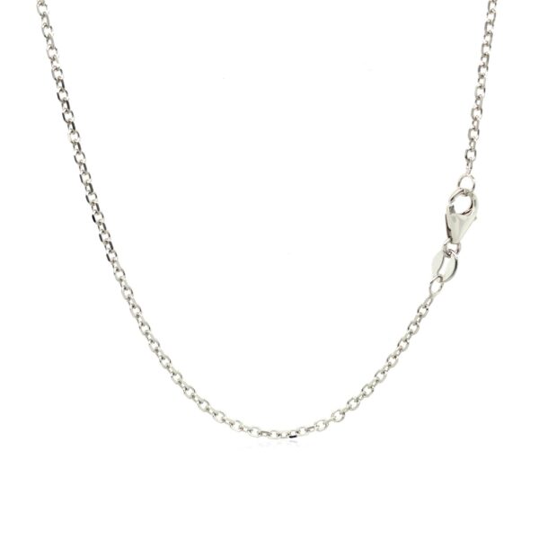 14k White Gold Adjustable Cable Chain (1.50 mm) - alternate view 2