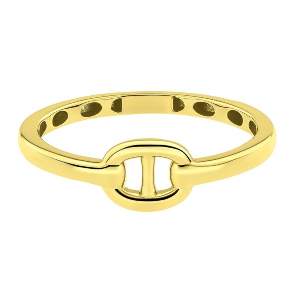Mariner Link Style Ring in 14K Yellow Gold - alternate view 2