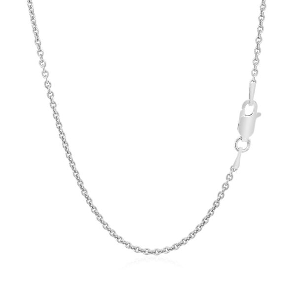 Sterling Silver Rhodium Plated Round Cable Chain (1.80 mm) - alternate view 3