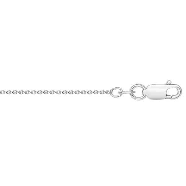 Sterling Silver Rhodium Plated Round Cable Chain (1.80 mm) - alternate view 4