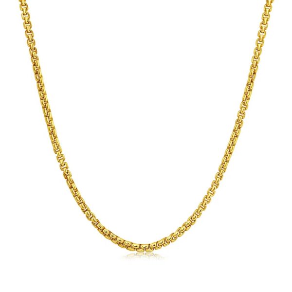 14k Yellow Gold Solid Round Box Chain (1.6 mm) - alternate view 2