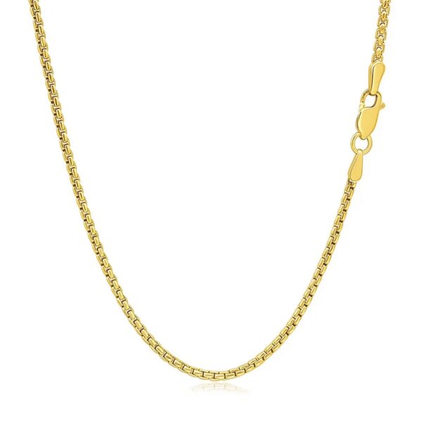 14k Yellow Gold Solid Round Box Chain (1.6 mm) - alternate view 3