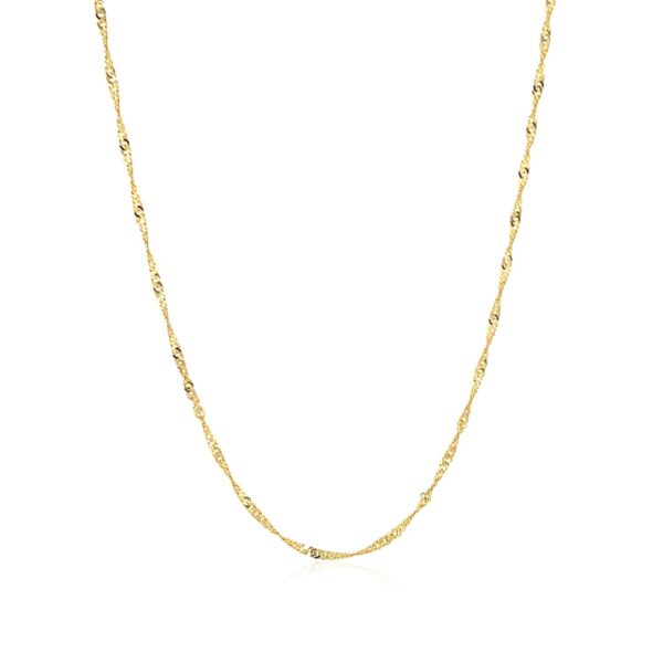 10k Yellow Gold Singapore Chain (1.50 mm) - alternate view 2