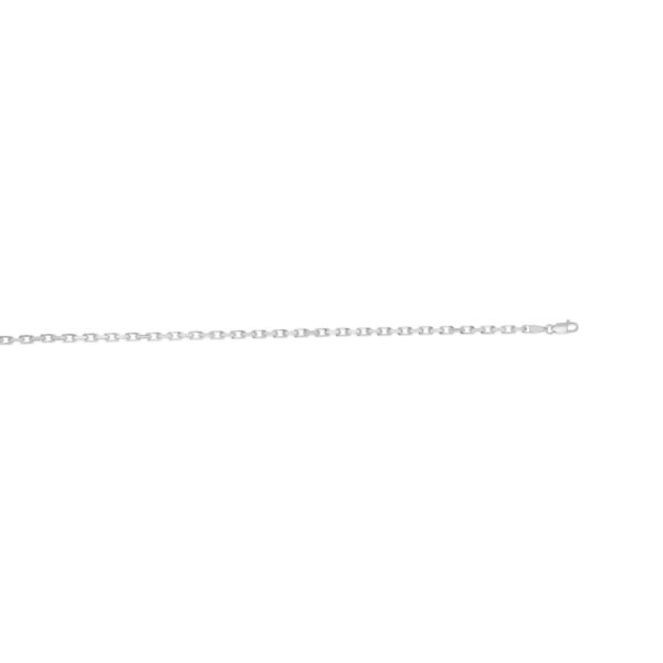 Sterling Silver Rhodium Plated French Cable Chain (3.40 mm) - alternate view 3