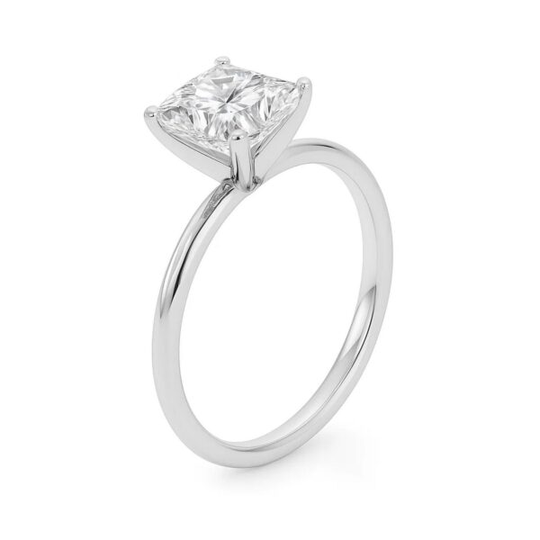 3 Carat Princess Lab Grown IGI G/VS1 Diamond Solitaire Ring in 10K White Gold - alternate view 2
