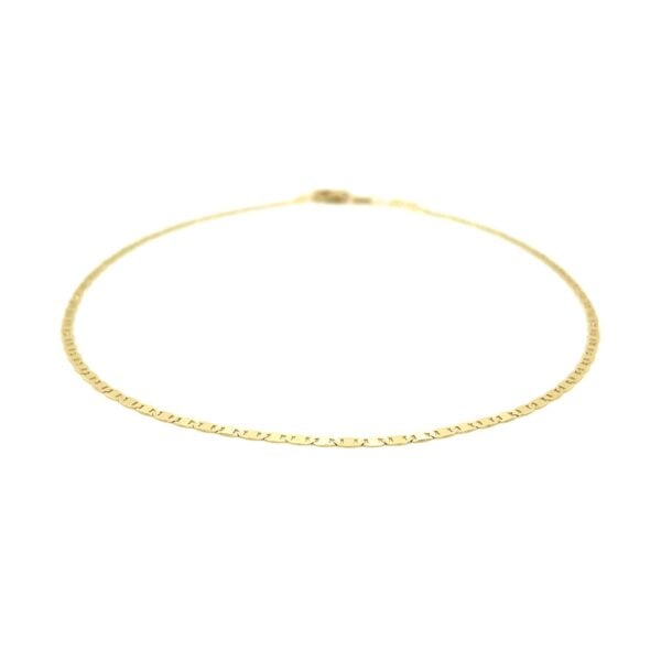 14k Yellow Gold Mariner Link Anklet 1.7mm - alternate view 2
