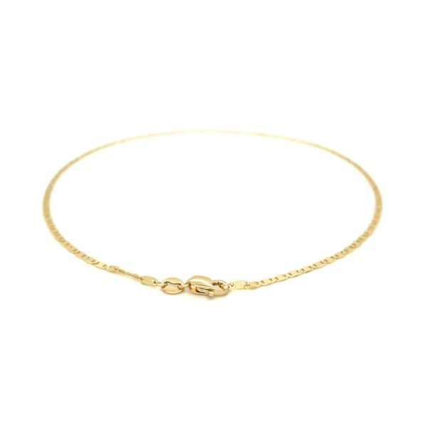 14k Yellow Gold Mariner Link Anklet 1.7mm - alternate view 3