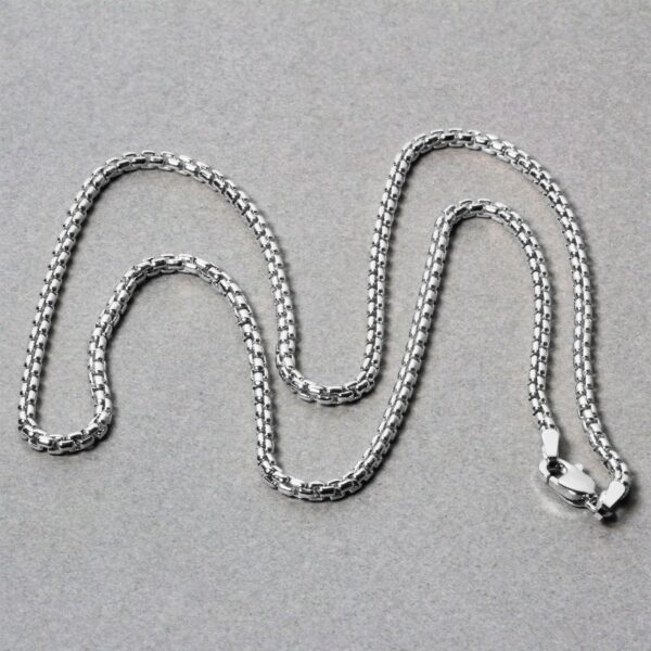 14k White Gold Solid Round Box Chain (2.5 mm) - alternate view 5