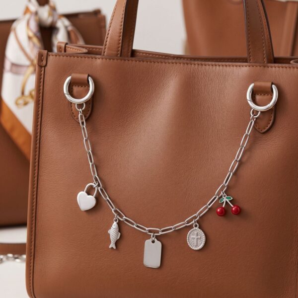 Stainless Steel Rectangle Tag Charm - alternate view 2