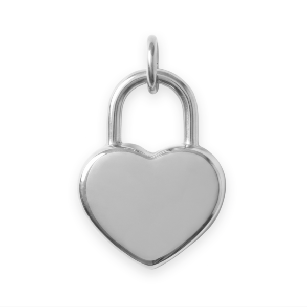 Stainless Steel Heart Lock Charm